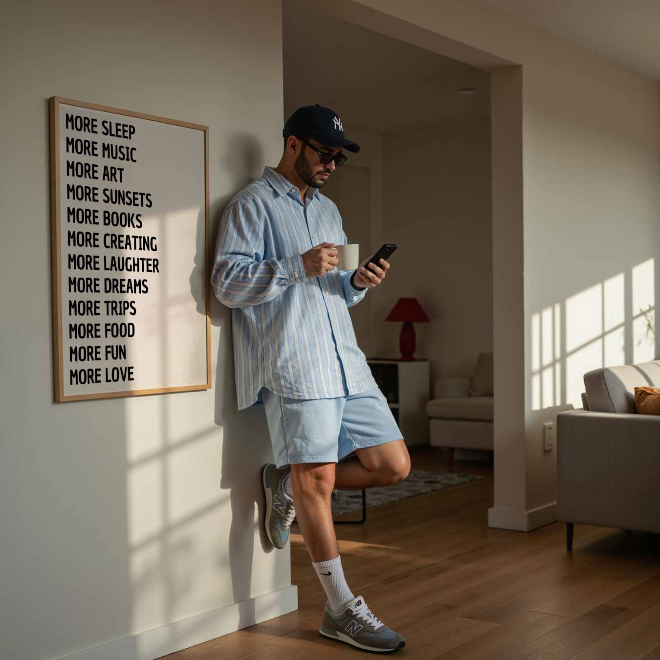 Inspirerende Leefmeer Poster-WallArtistic