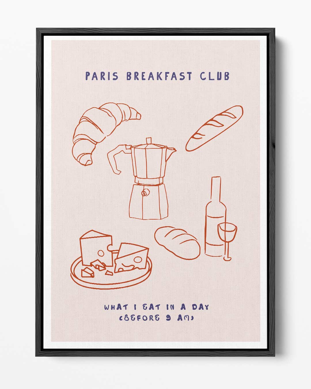 Parijs Ontbijtclub Poster