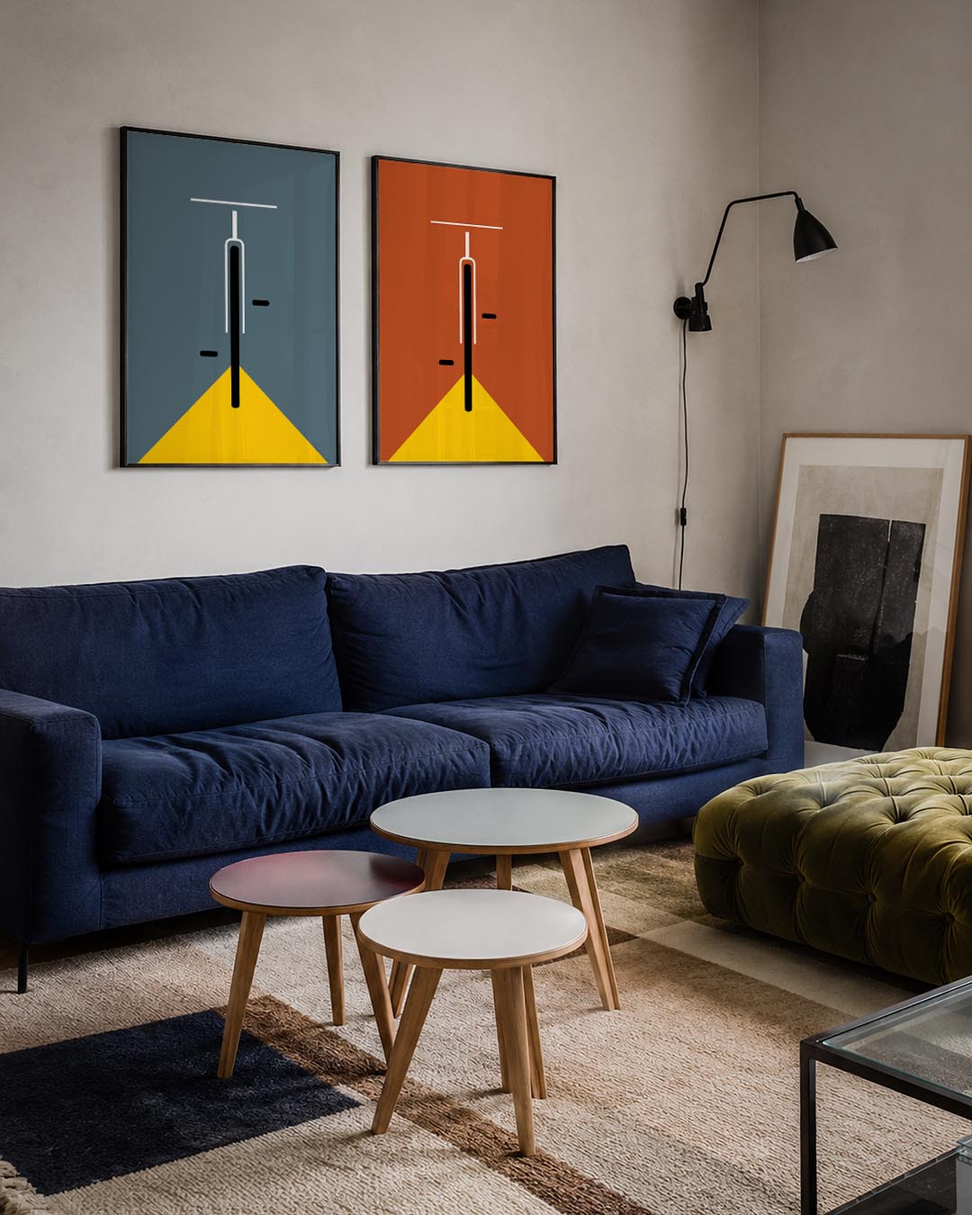 Lijnen en driehoek Posterset