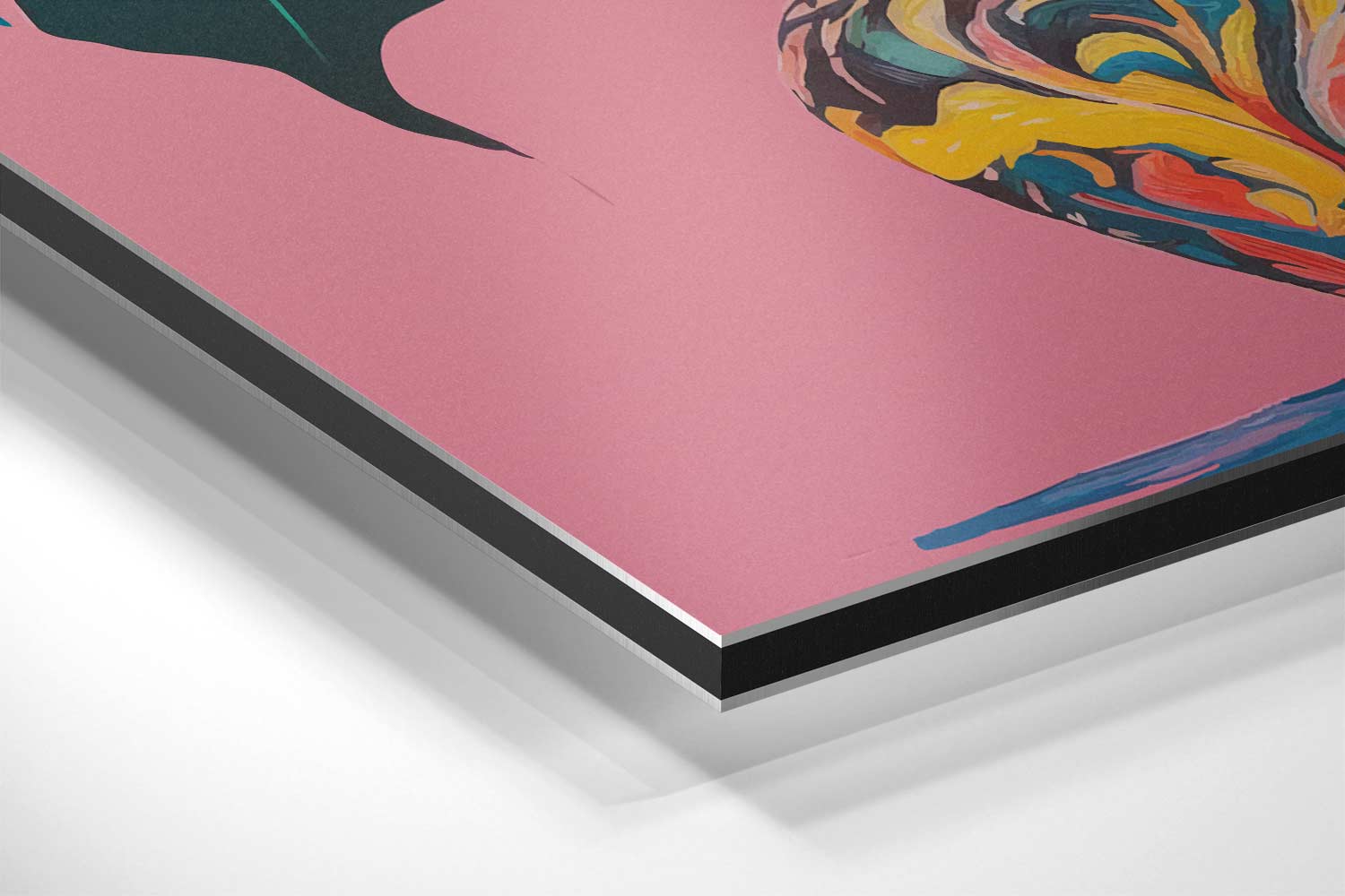 Tropische Schilderij in Vrolijke Kleuren Kunstwerk-canvas-dibond-plexiglas-wanddecoratie-WallArtistic