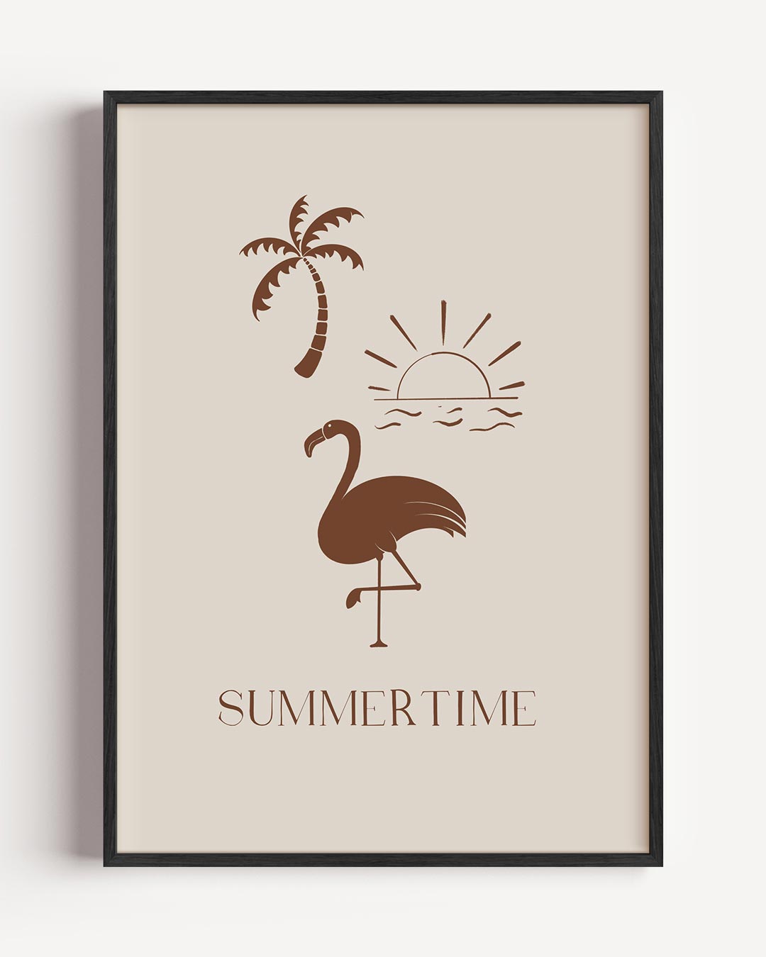 Zomerse Flamingo Poster-WallArtistic