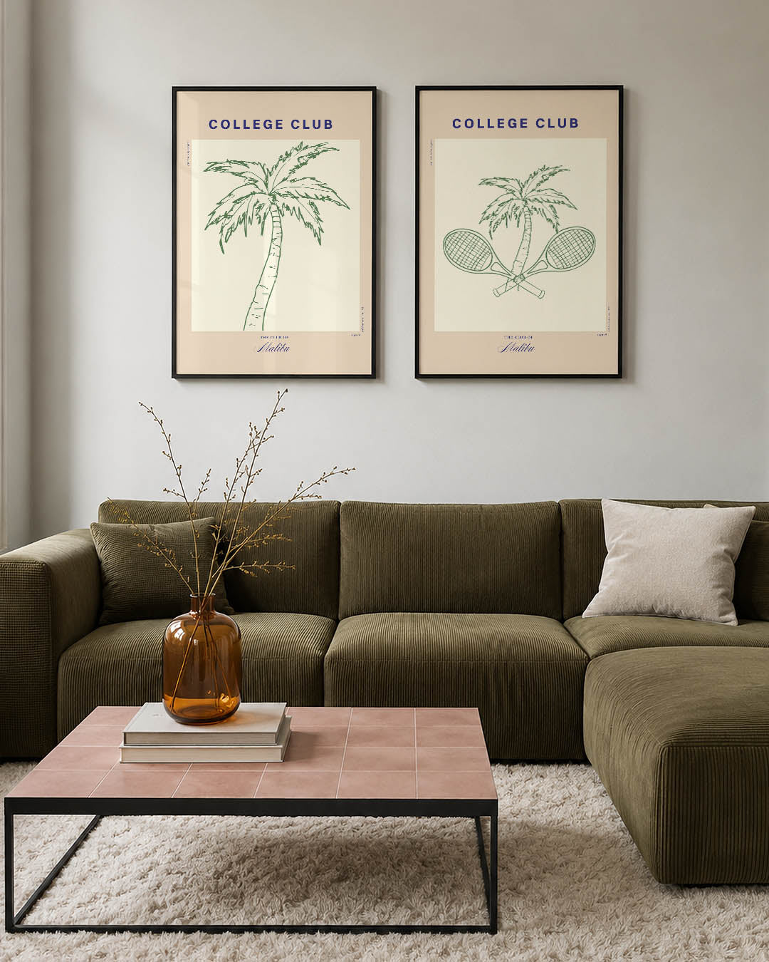 Palm en pastel Posterset