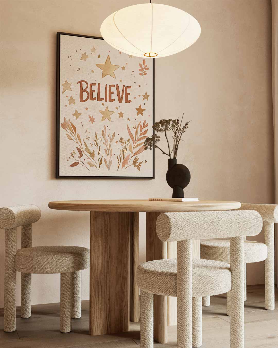 Inspirerende Sterren en Planten Poster Kunstwerk-canvas-dibond-plexiglas-wanddecoratie-WallArtistic