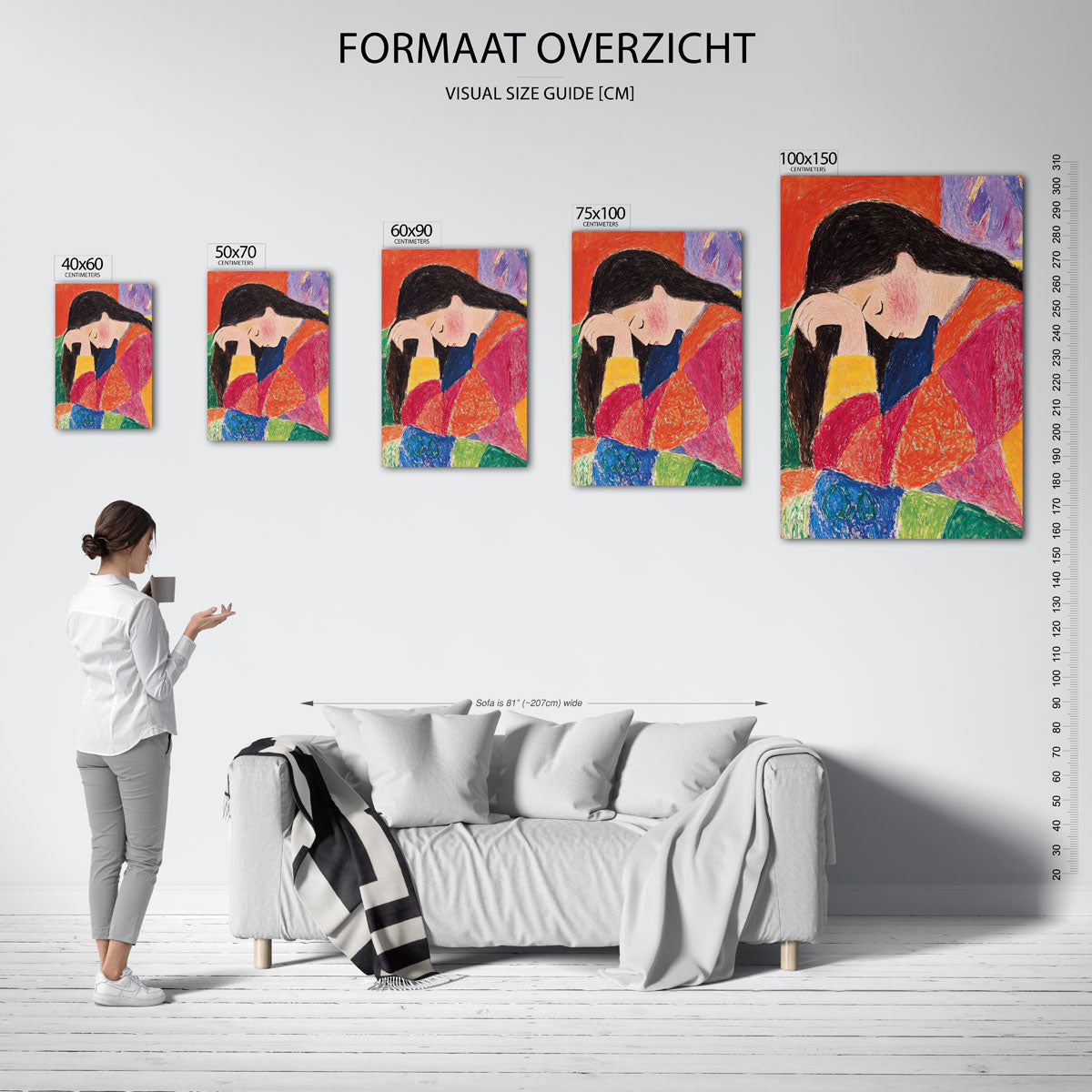 Kleurrijke dromer Kunstwerk