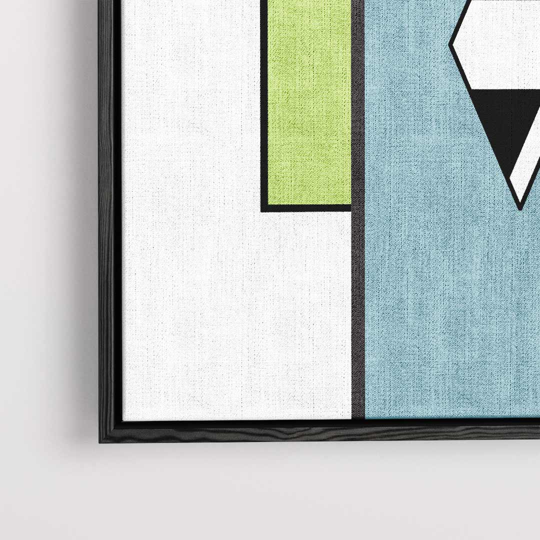 Abstracte Geometrische Compositie Kunstwerk-canvas-dibond-plexiglas-wanddecoratie-WallArtistic