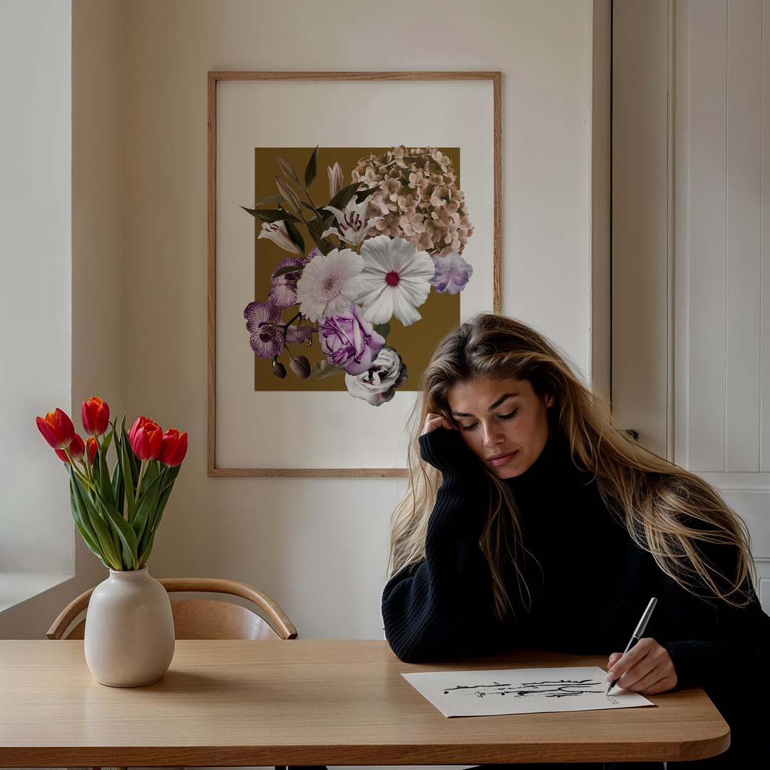 Luxe Bloemen Bouquet Poster-WallArtistic