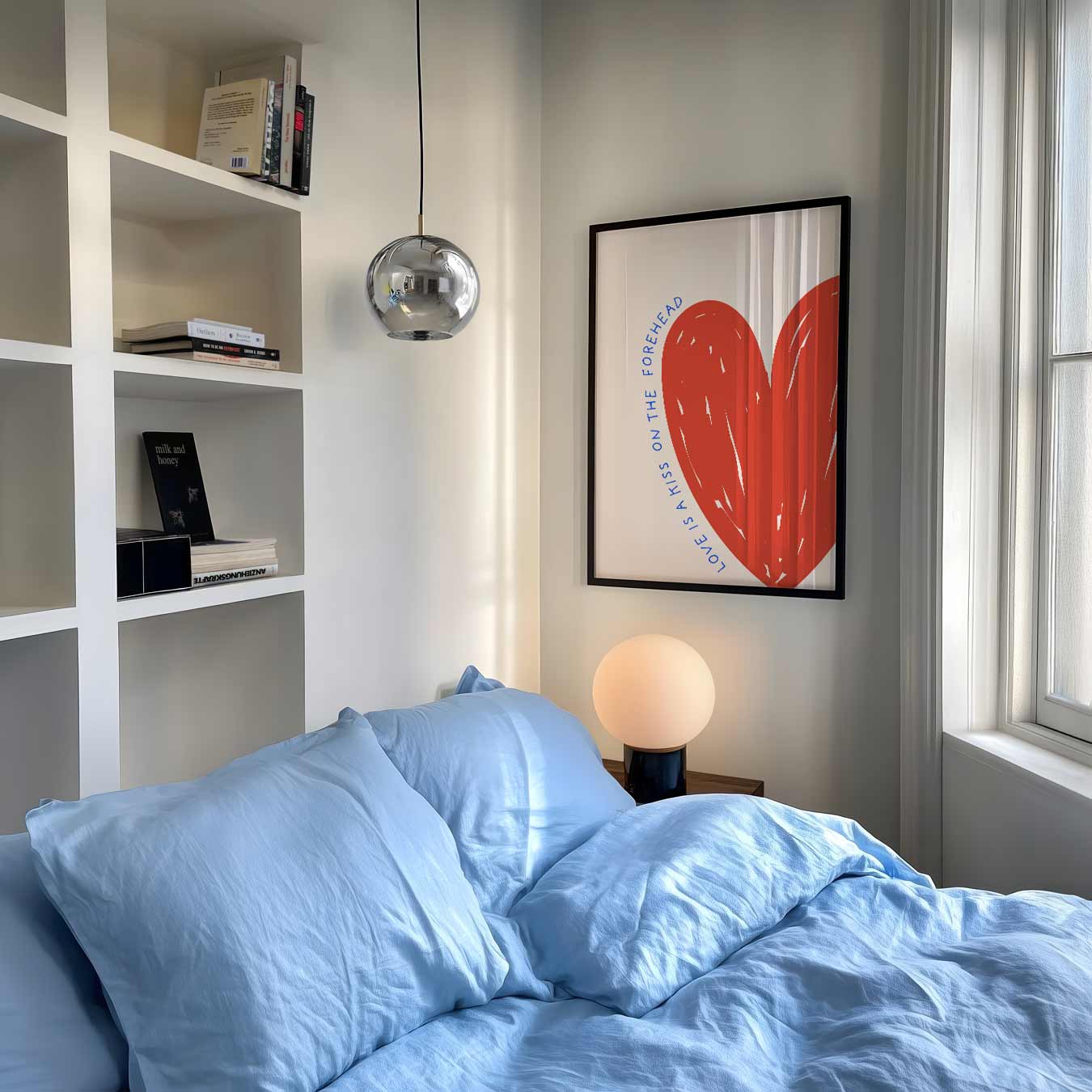 Liefdevolle Kus Voorhoofd Poster