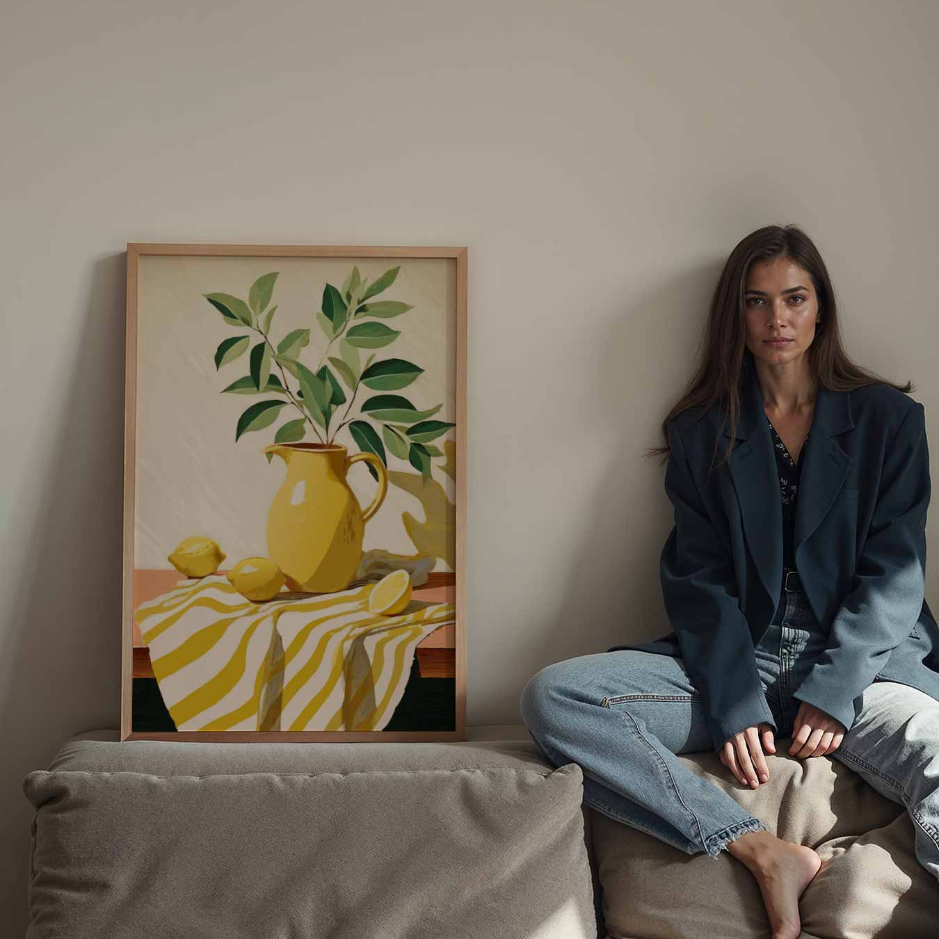 Zonnige Citroen Stilleven Poster-WallArtistic