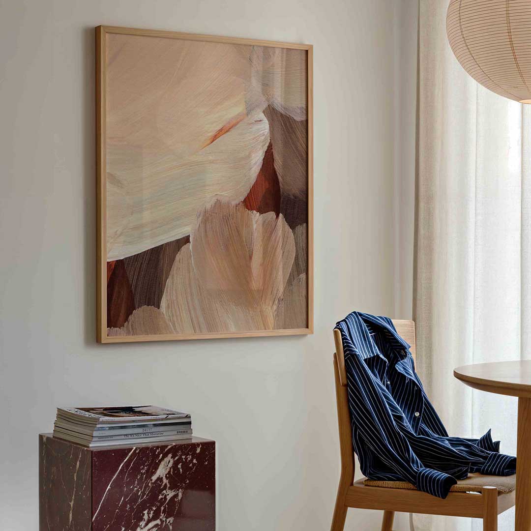 Abstracte penseelstreken Poster