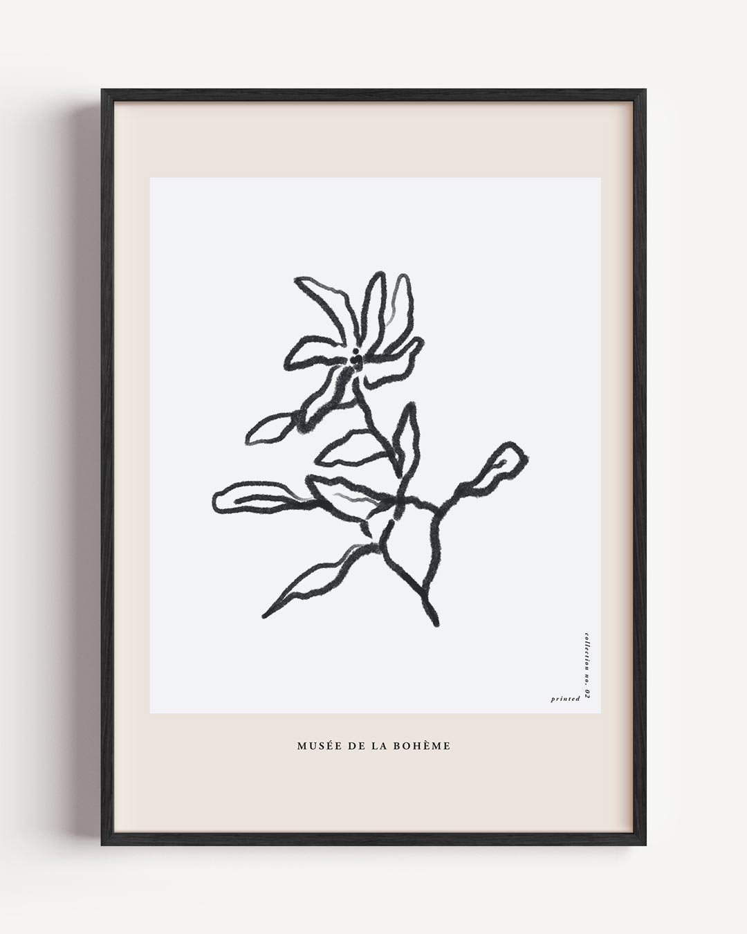 Botanische Bloemenlijn Poster-WallArtistic