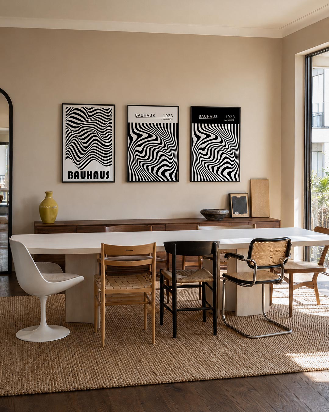 Golvend lijnenspel Posterset