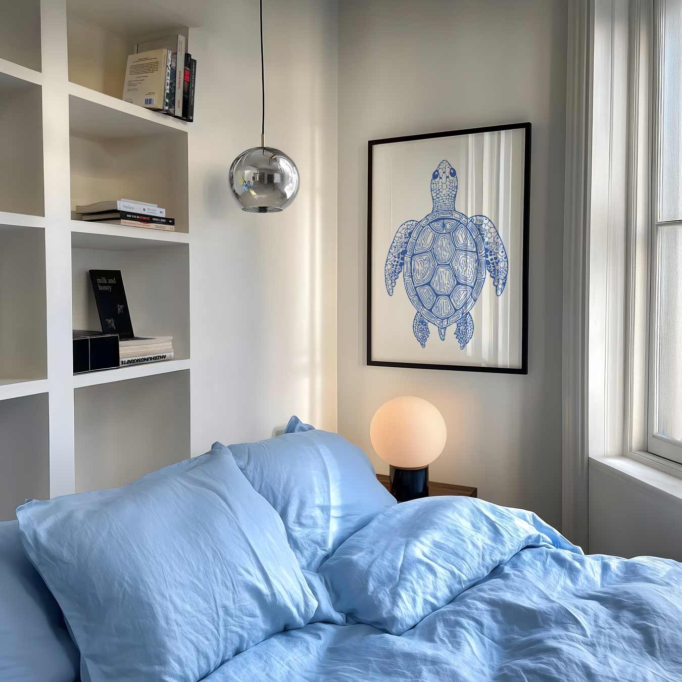 Relaxte Schildpad Illustratie Poster-WallArtistic