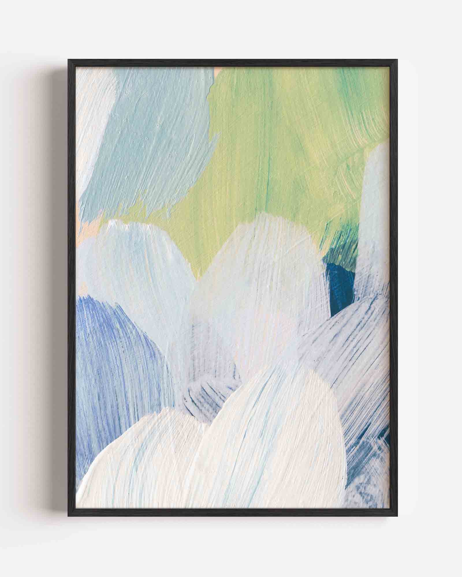 Abstracte penseelstreken Poster