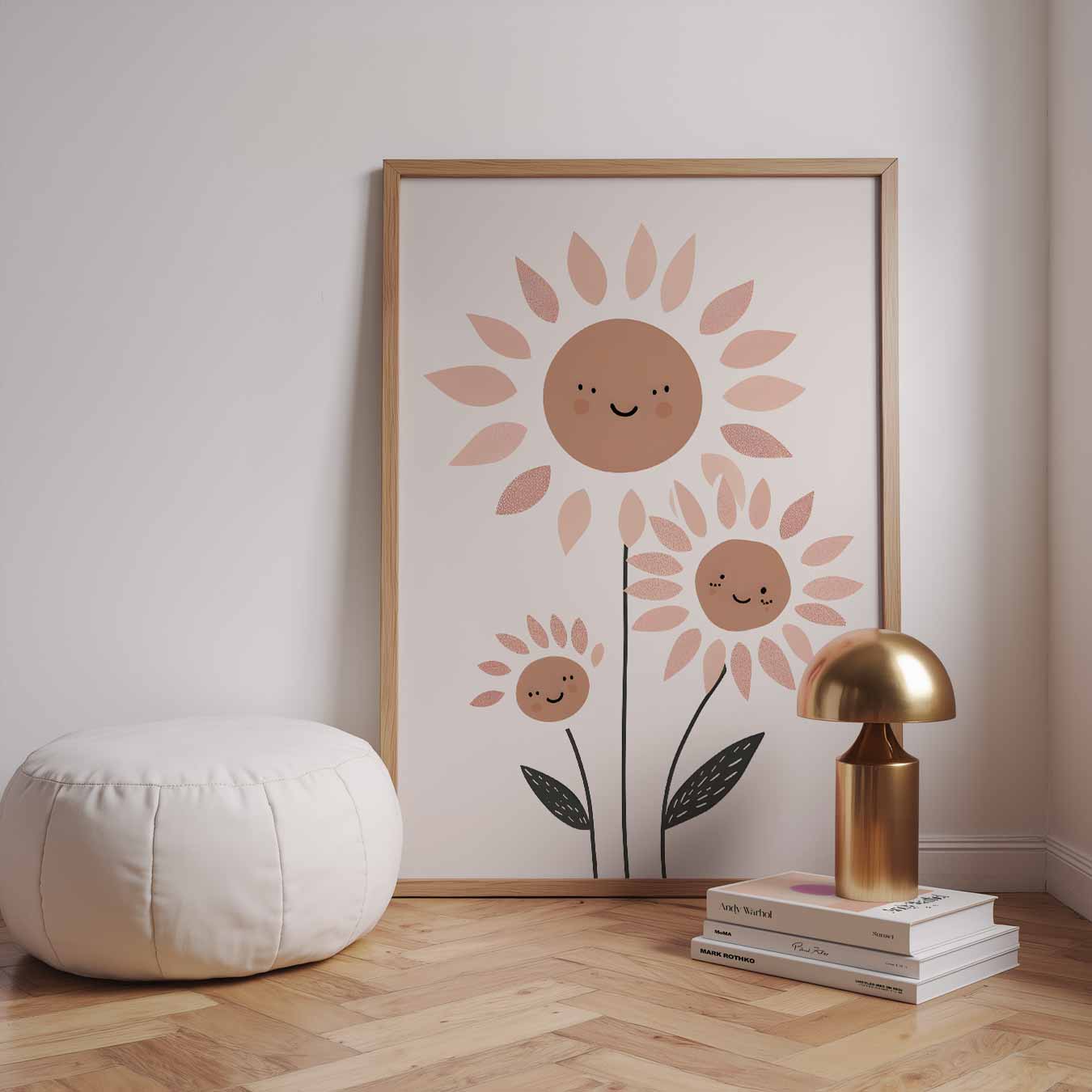 Vrolijke Bloemenfamilie Poster