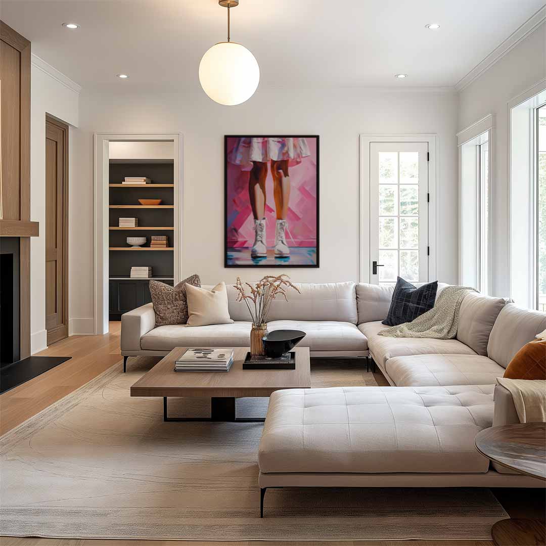 Stoere Stappers in Roze Sfeer Kunstwerk-canvas-dibond-plexiglas-wanddecoratie-WallArtistic