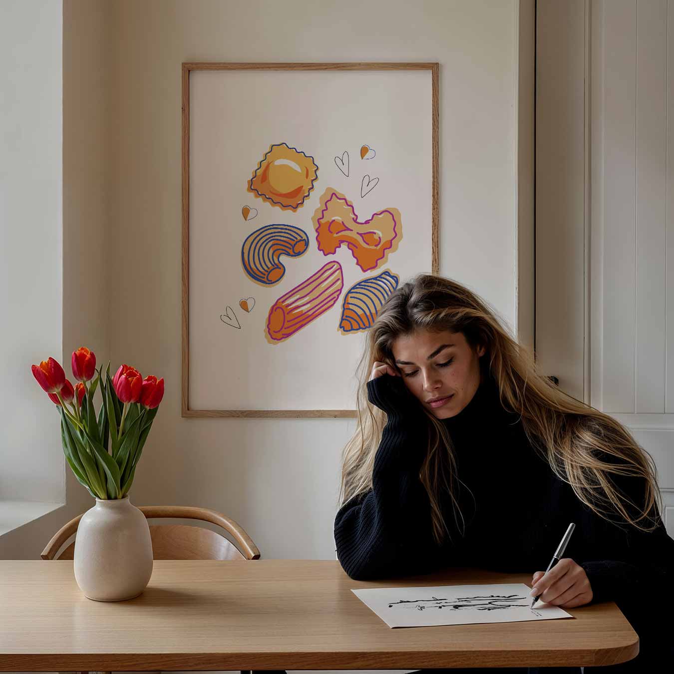 Pasta Liefde Poster-WallArtistic