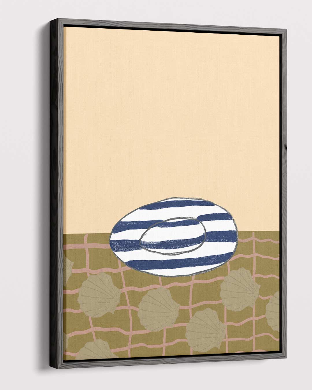 Strandvibes Illustratie Kunstwerk-canvas-dibond-plexiglas-wanddecoratie-WallArtistic