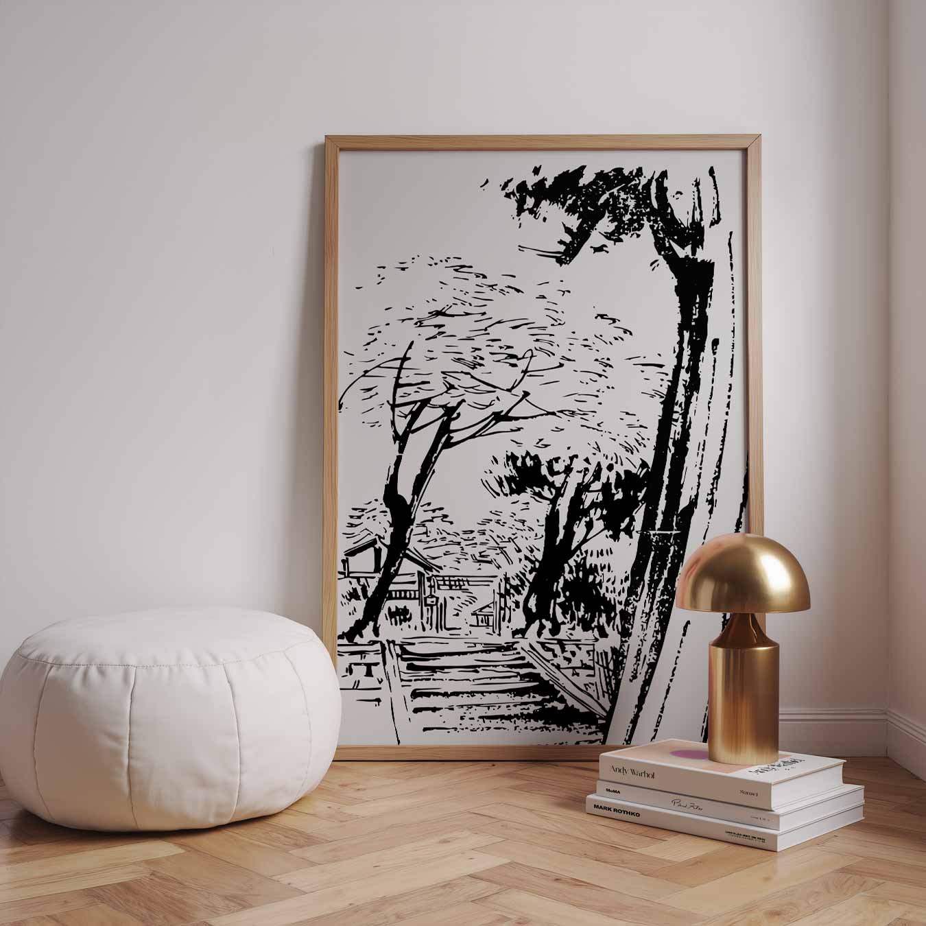 Rustiek Boslandschap Poster