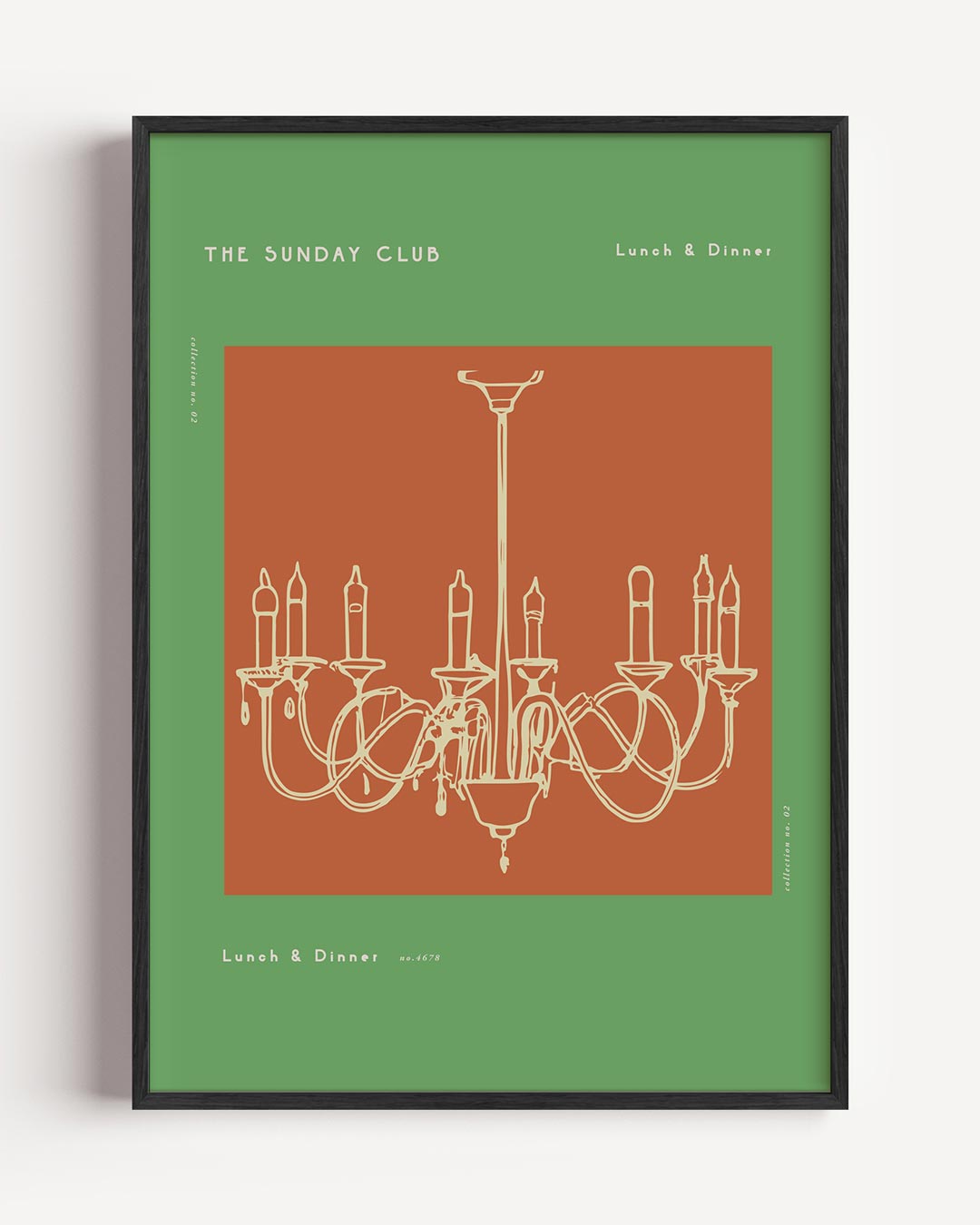 Retro Chique Kroonluchter Poster-WallArtistic