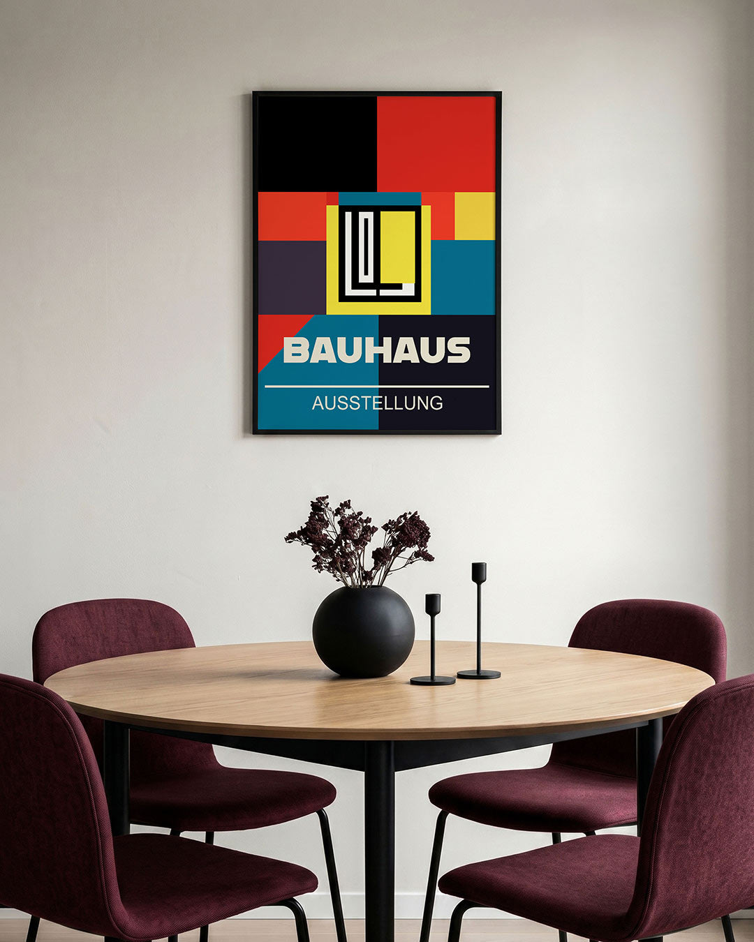 Kleurvlakken en lijnen Poster