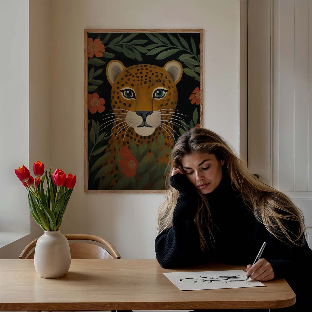 Jungle Chic Luipaard Poster-WallArtistic