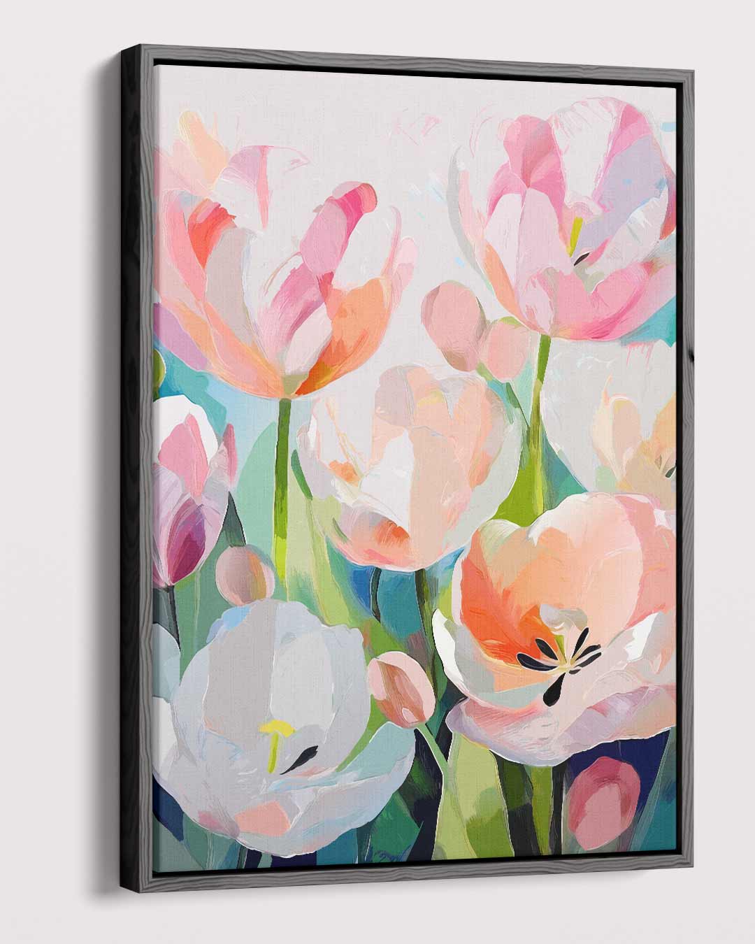Kleurrijke Tulpenpracht Kunstwerk-canvas-dibond-plexiglas-wanddecoratie-WallArtistic