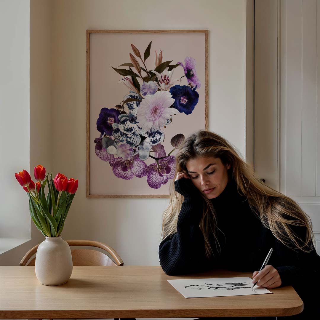 Bloemenexplosie Wanddecoratie Poster-WallArtistic