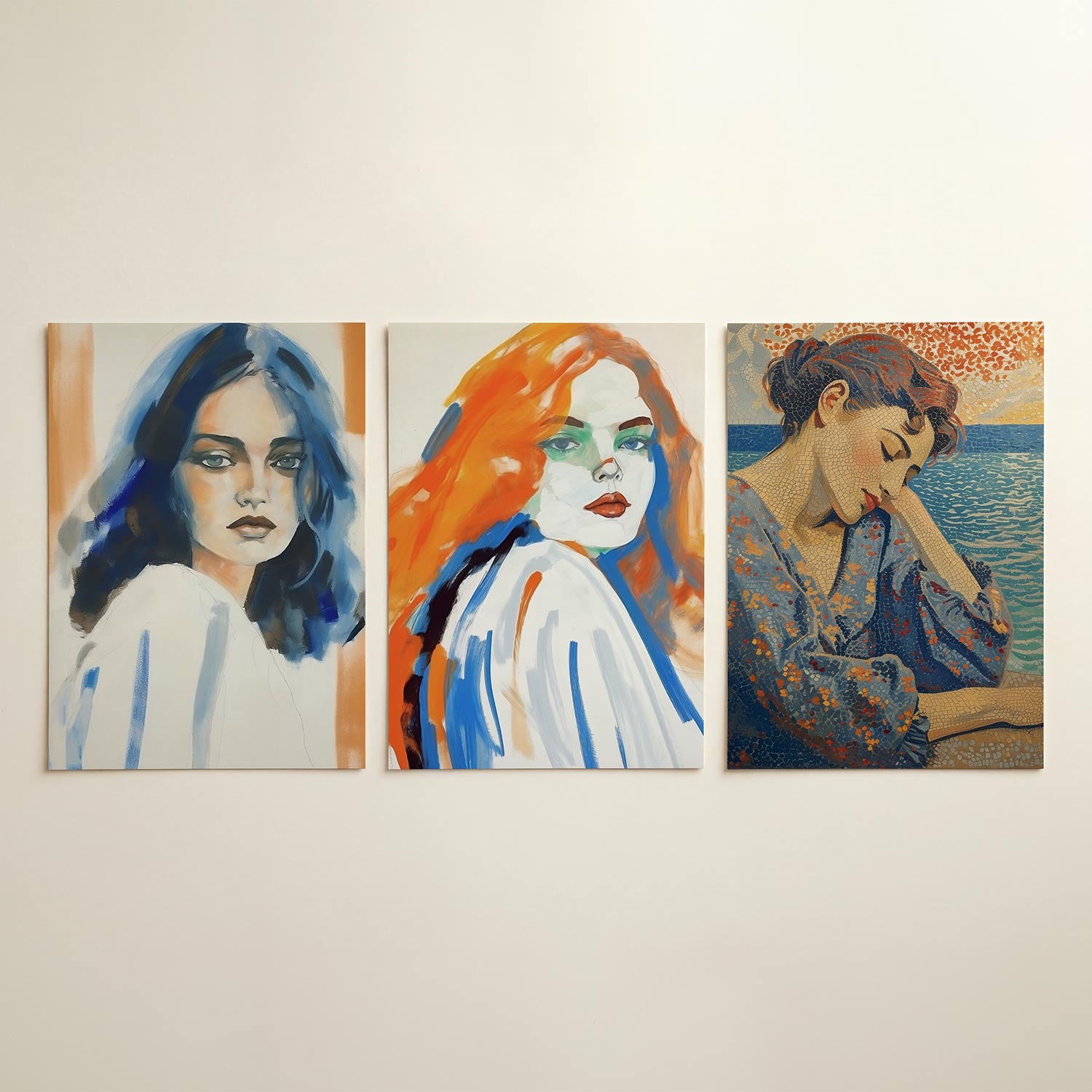 Portret met kleurvlakken Posterset