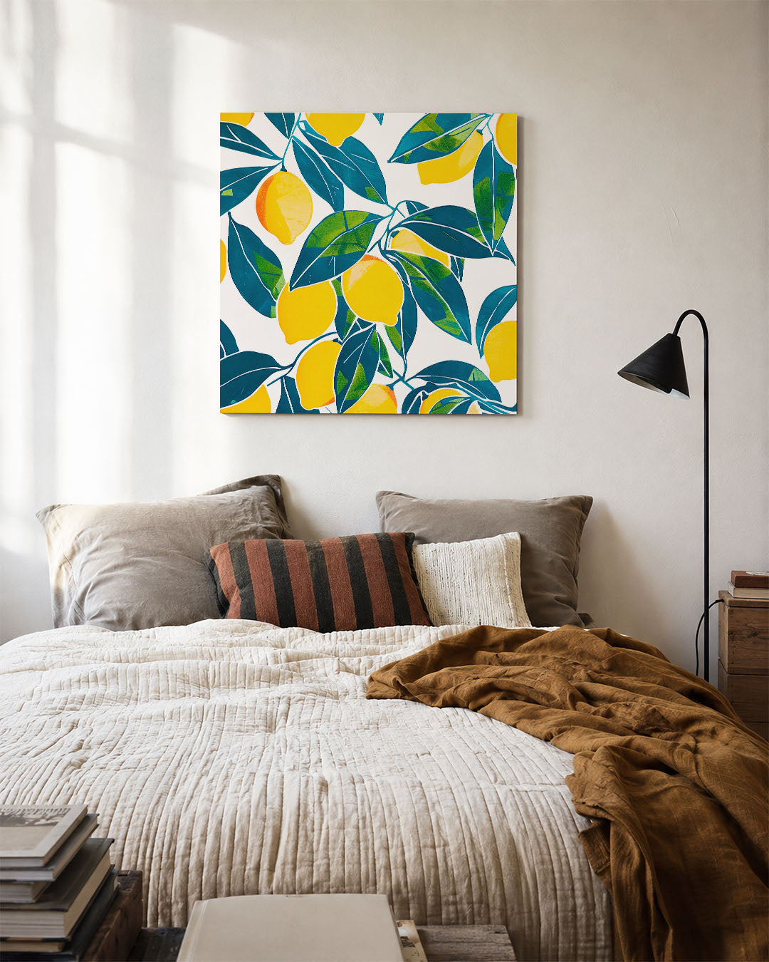 Citrus en bladeren Kunstwerk