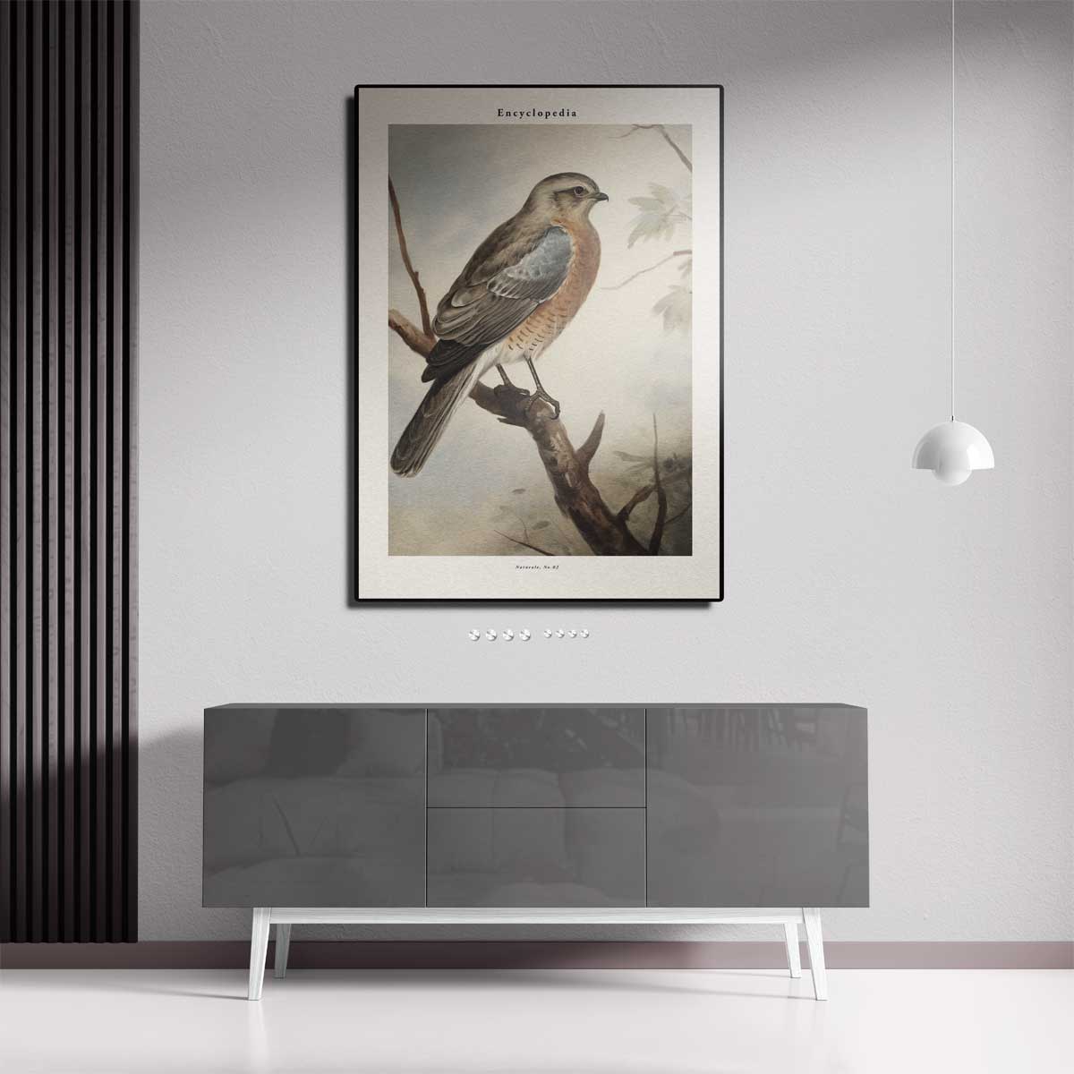 Vintage Vogelschilderij op Canvas Kunstwerk-canvas-dibond-plexiglas-wanddecoratie-WallArtistic