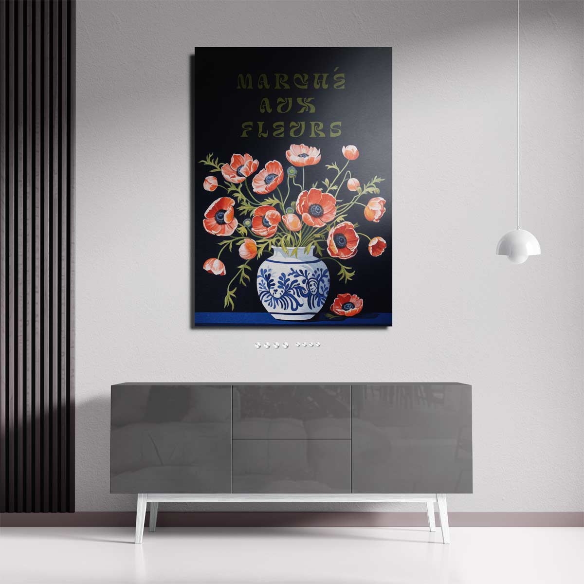 Marché aux Fleurs Schilderij Kunstwerk-canvas-dibond-plexiglas-wanddecoratie-WallArtistic