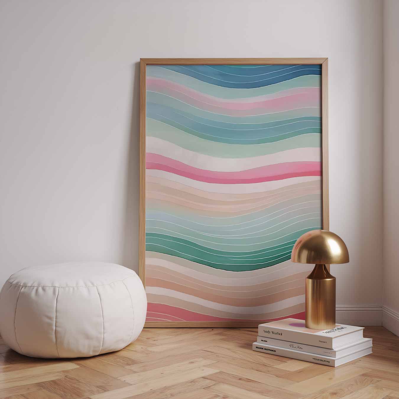 Kleurige Golven Kunstposter-WallArtistic