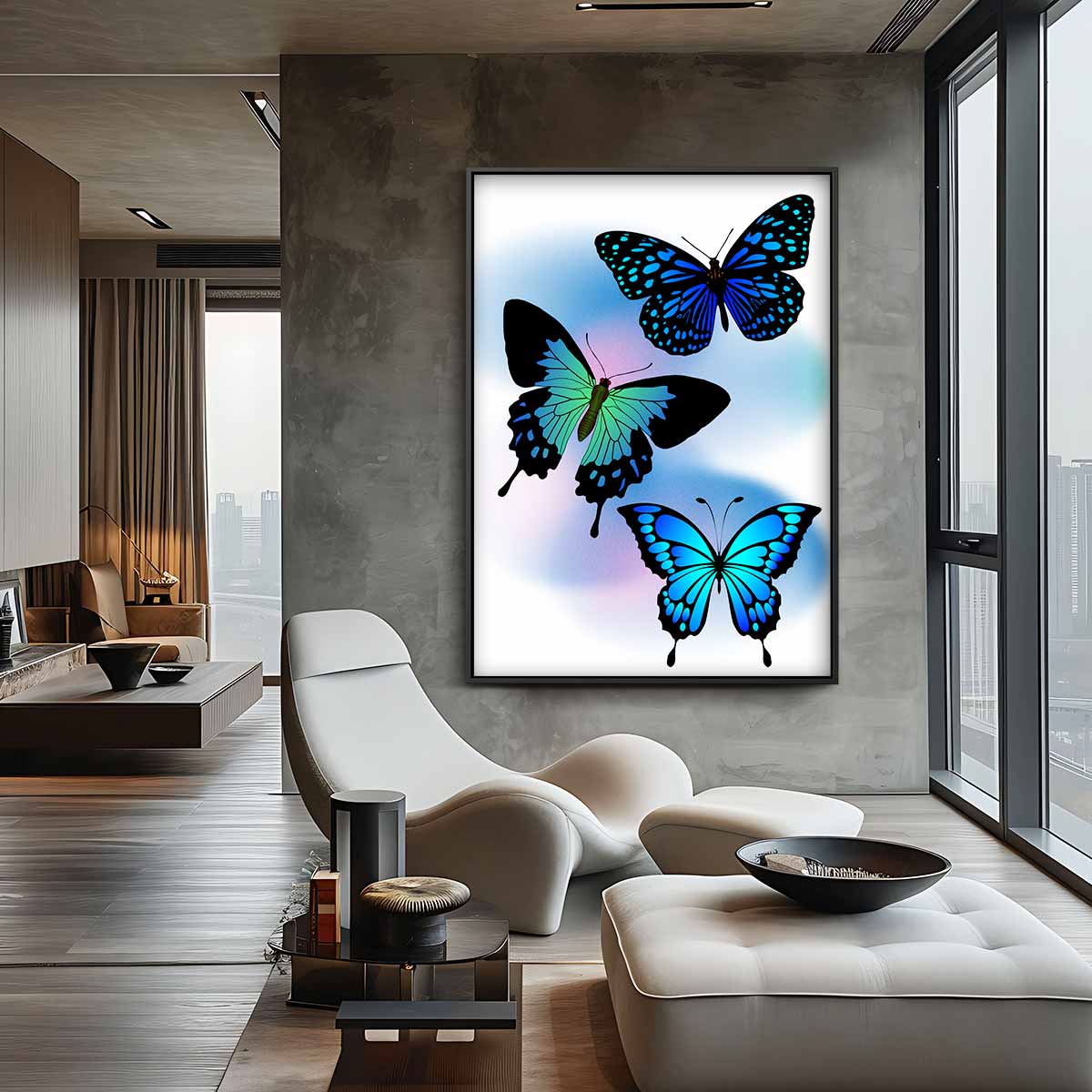 Vlinders in Beweging Kunstwerk-canvas-dibond-plexiglas-wanddecoratie-WallArtistic