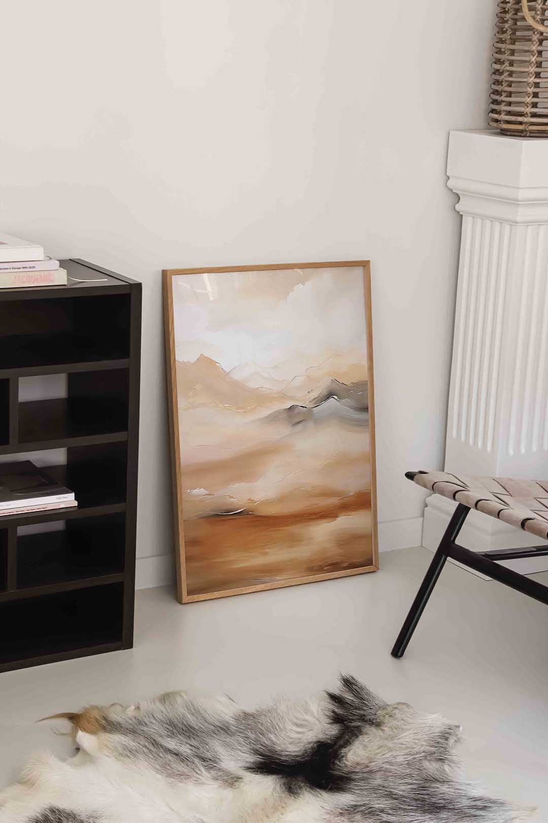 Landschap in beige Poster