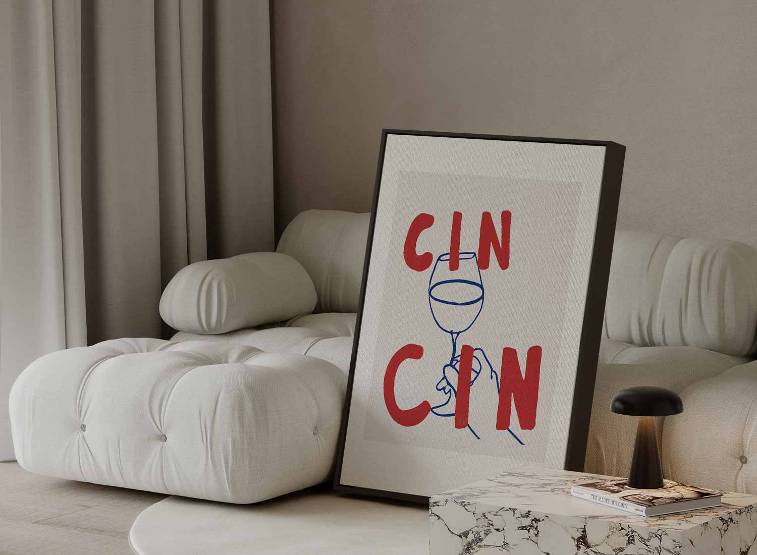 Cin Cin Cheers Wanddecoratie Kunstwerk-canvas-dibond-plexiglas-wanddecoratie-WallArtistic