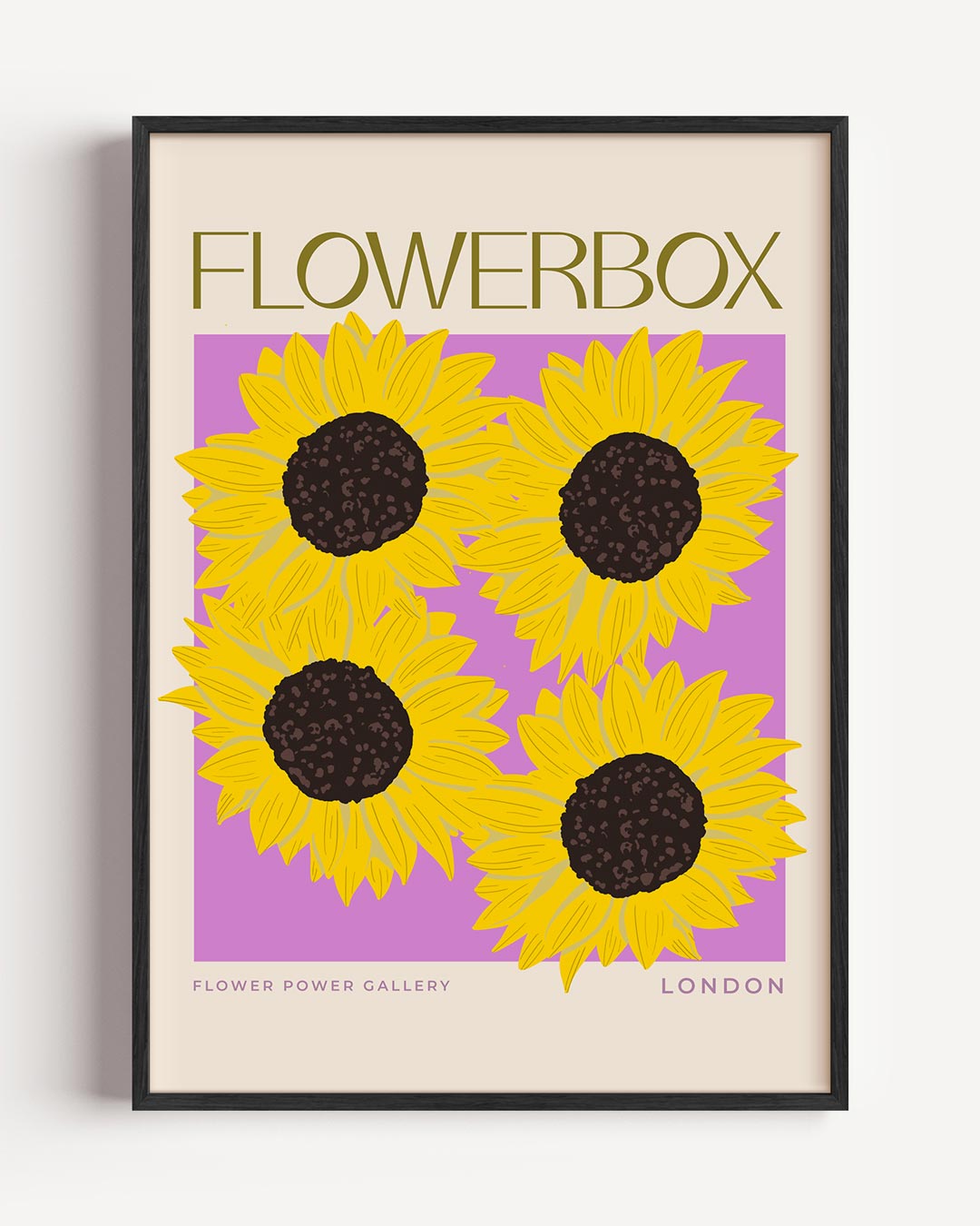 Zonovergoten Zonnebloemen Poster-WallArtistic