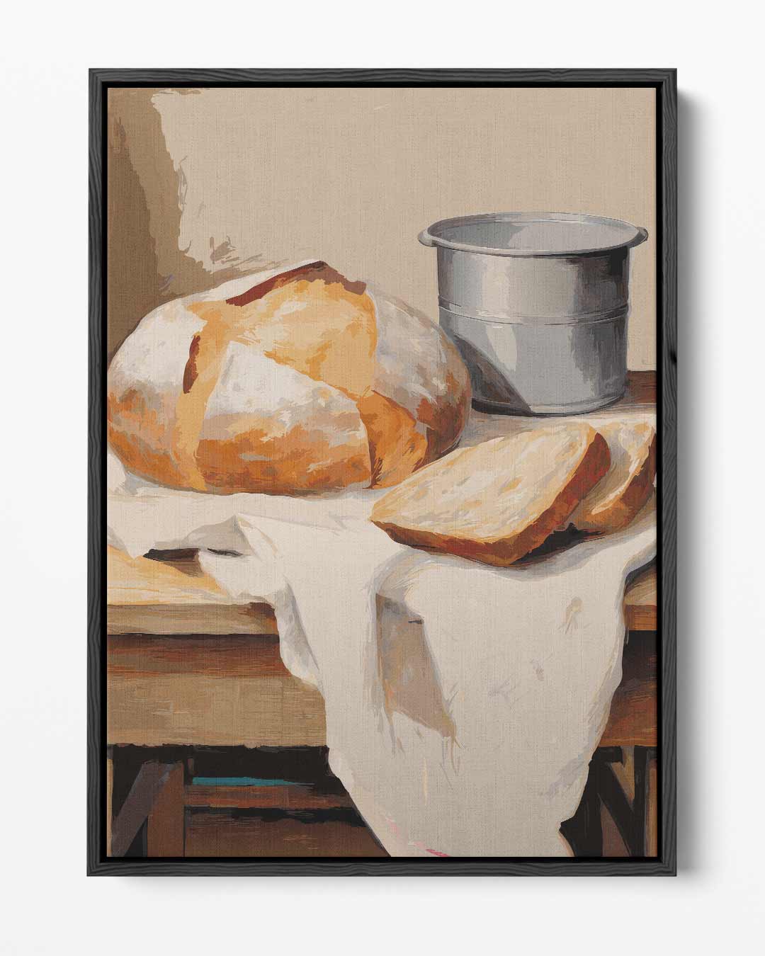 Rustiek Brood Stilleven Kunstwerk-canvas-dibond-plexiglas-wanddecoratie-WallArtistic