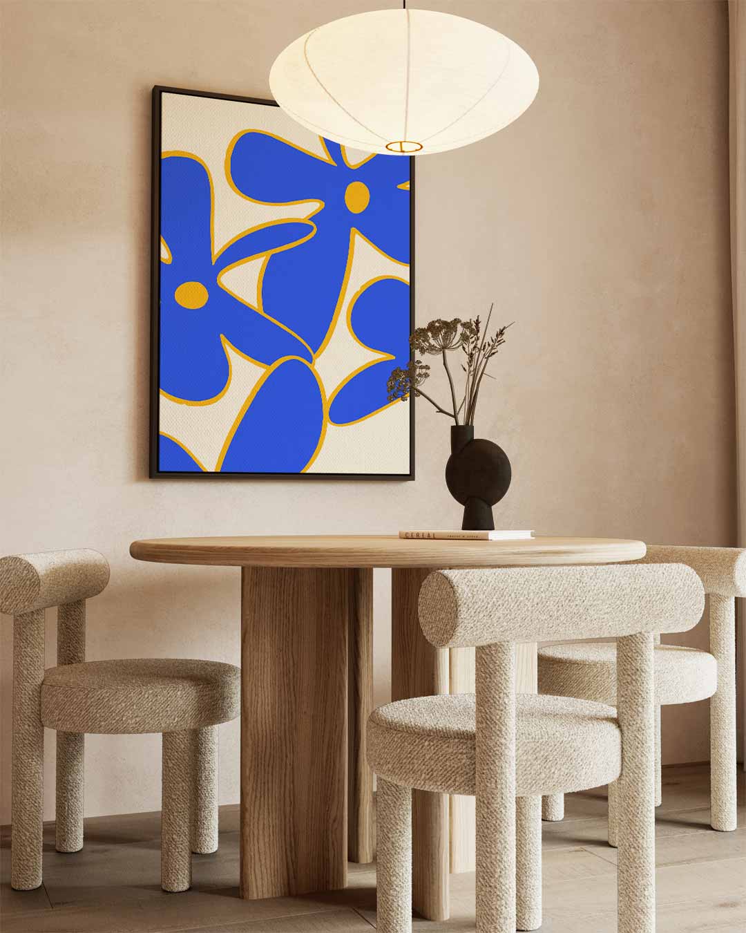 Bloemenpracht in Blauw Kunstwerk-canvas-dibond-plexiglas-wanddecoratie-WallArtistic