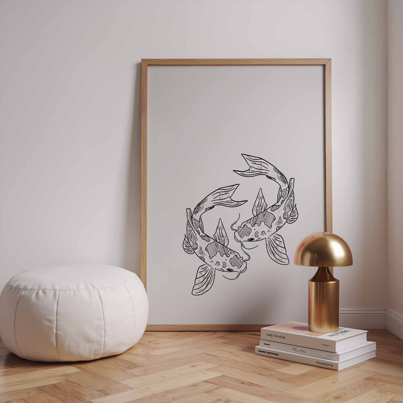 Elegante Koi Vissen Poster