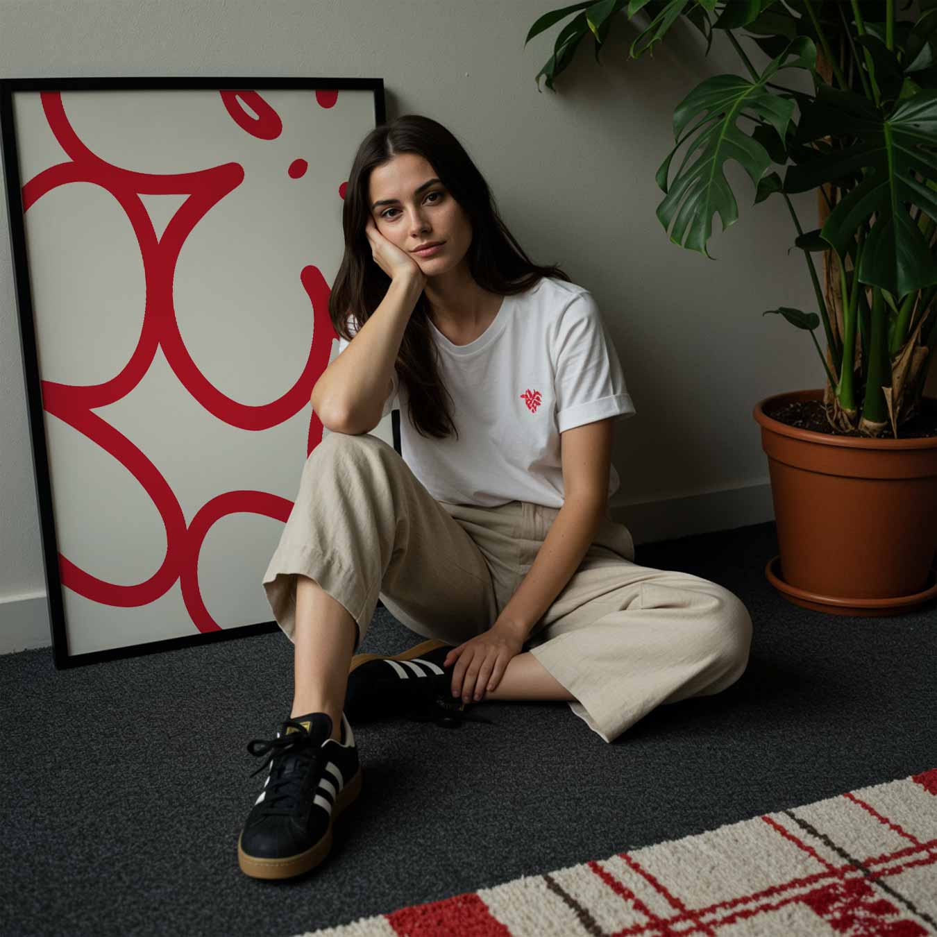 Abstracte Bloemenpracht Poster-WallArtistic