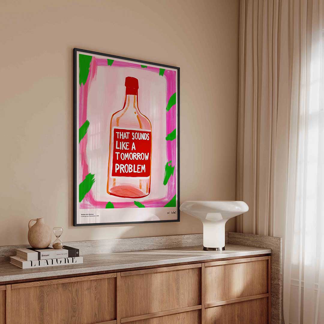 Fles met tekst Poster