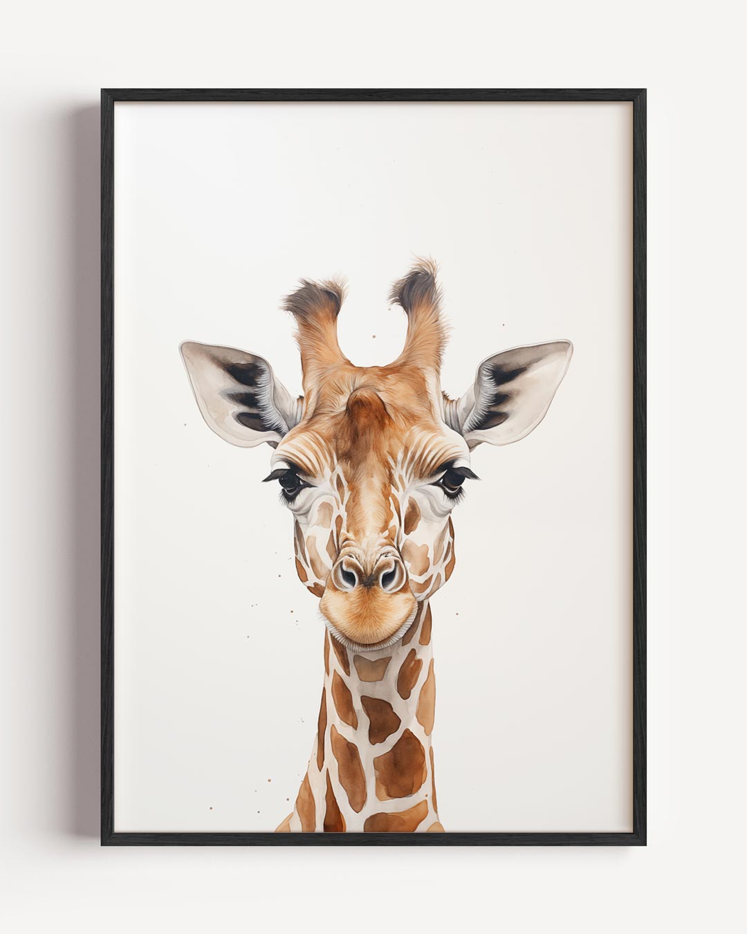 Charmante Giraffe Portret Poster-WallArtistic