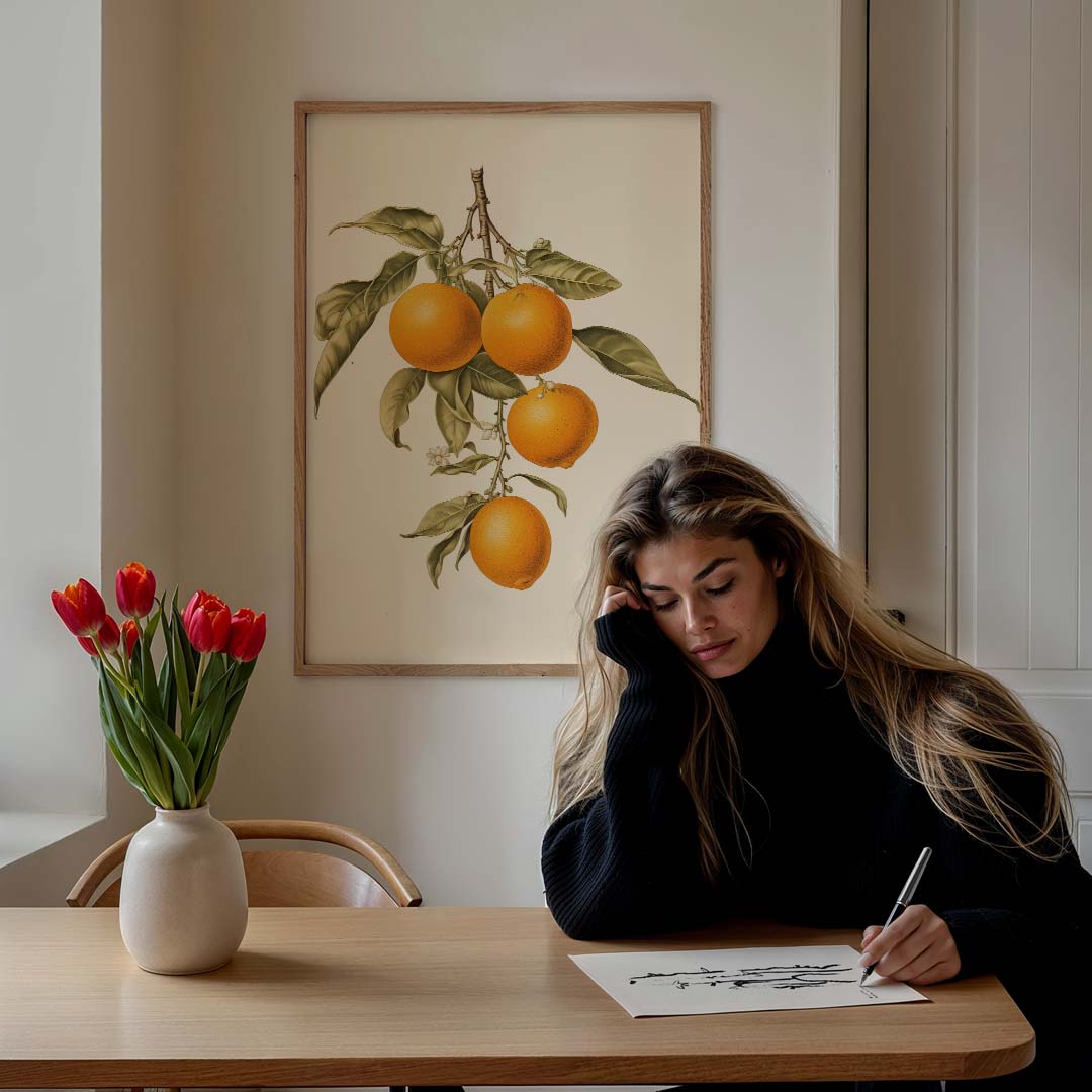 Zomerse Sinaasappeltak Poster-WallArtistic