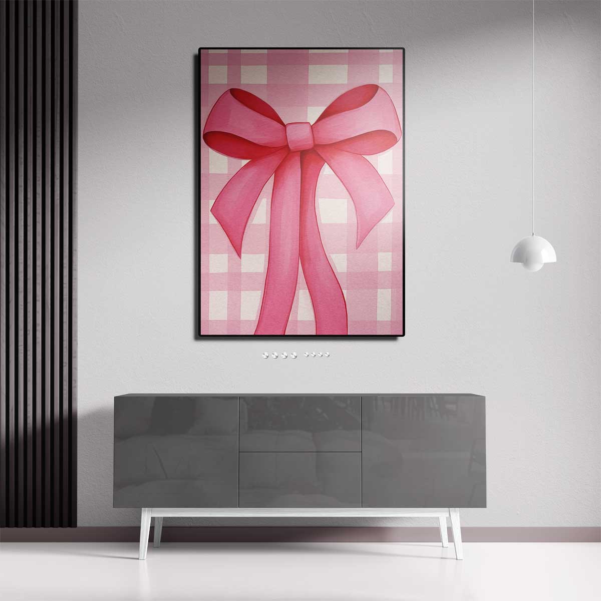Roze Strik Kunstwerk-canvas-dibond-plexiglas-wanddecoratie-WallArtistic