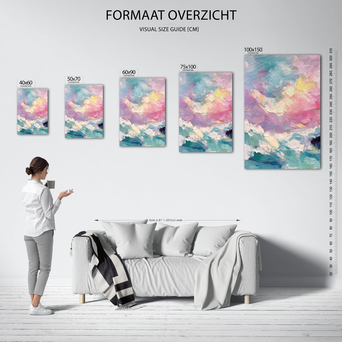 Dromerige kleurenexplosie Kunstwerk