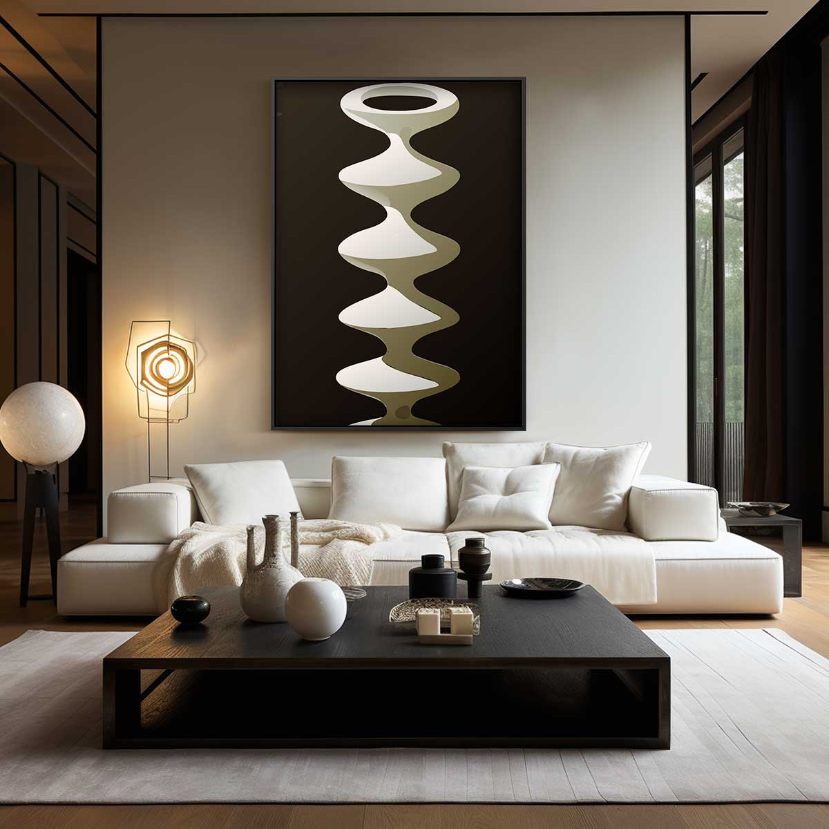 Abstracte Golfvaas Kunstwerk-canvas-dibond-plexiglas-wanddecoratie-WallArtistic