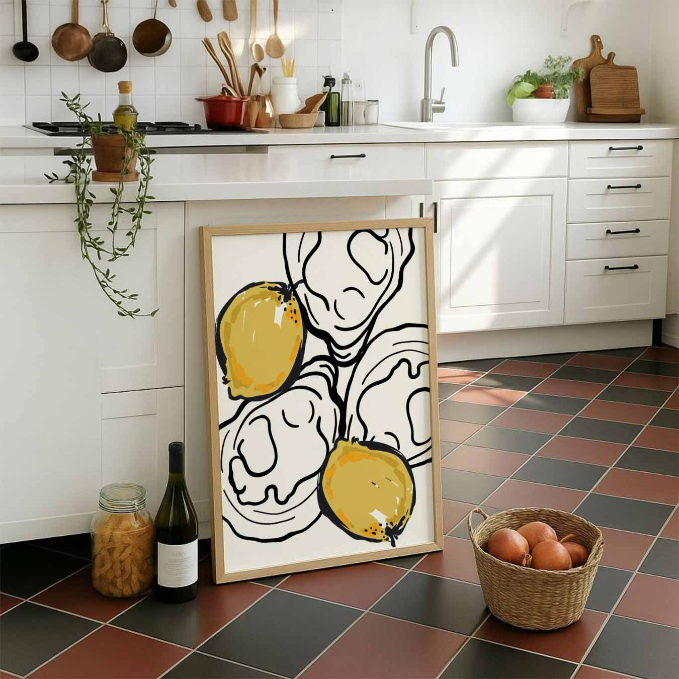 Moderne Citroenillustratie Poster-WallArtistic