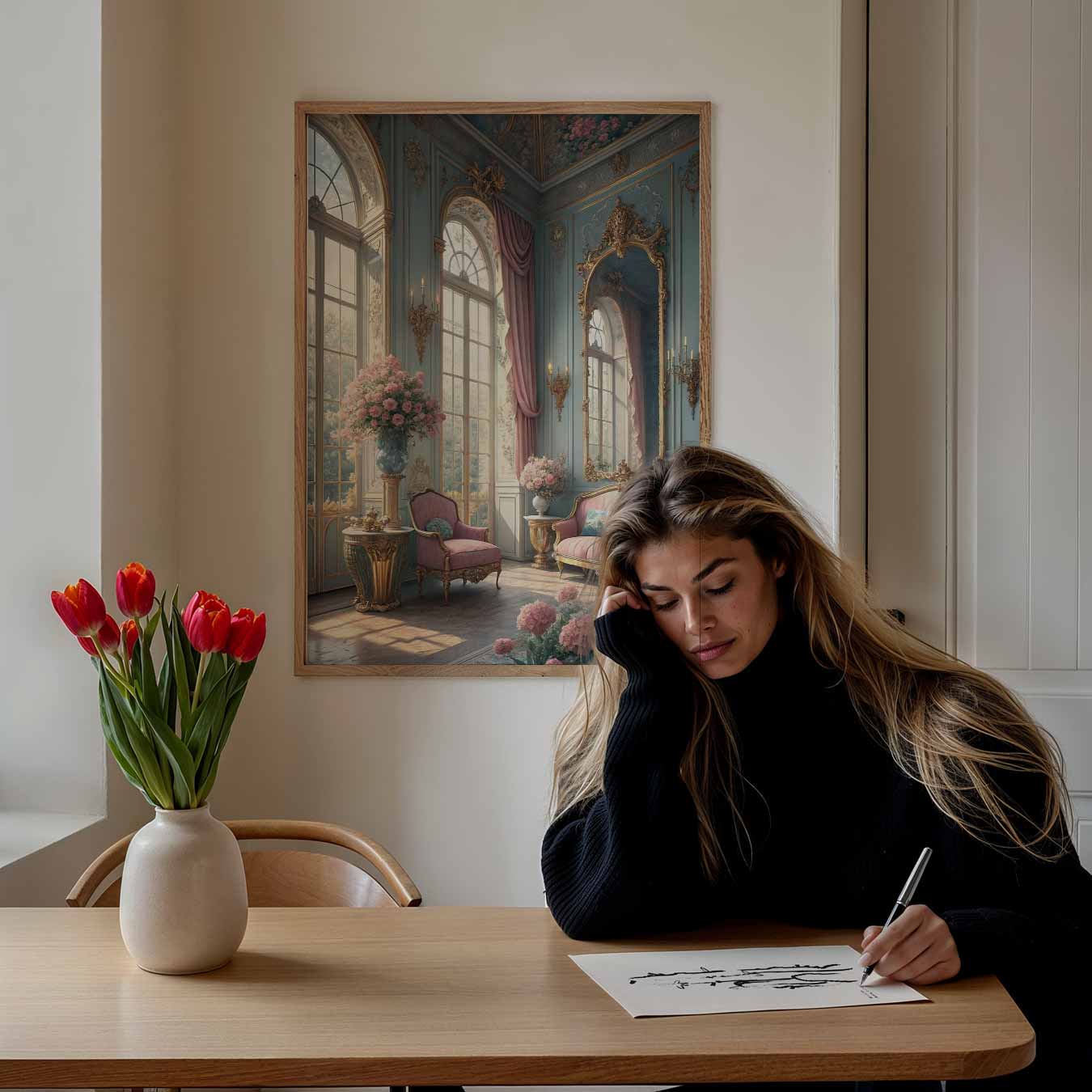 Dromerige Luxe Interieur Poster-WallArtistic
