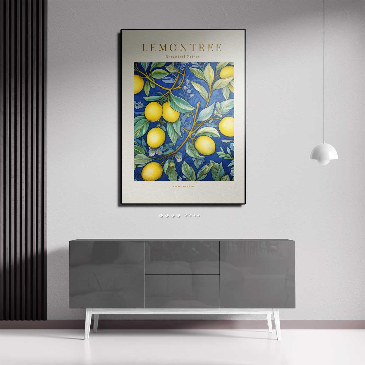 Citroenboom Botanische Print Kunstwerk-canvas-dibond-plexiglas-wanddecoratie-WallArtistic