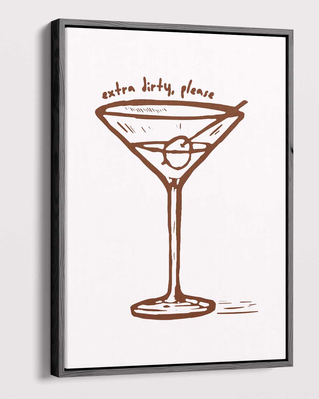 Extra Dirty Martini Illustratie Kunstwerk-canvas-dibond-plexiglas-wanddecoratie-WallArtistic